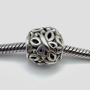 Pandora Retired Butterfly Garden Openwork Sterling Silver Charm